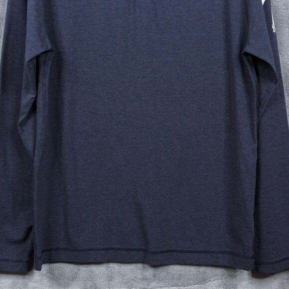 PUBLIC REC Pima Cotton Crew Neck Go To Henley Long Sleeve Gray Logo Mens Sz M - Picture 4 of 9